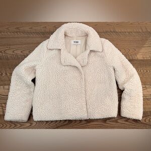 Steve Madden BB DAKOTA MEDIUM M Sherpa Jacket Faux fur Coat off - White Ivory